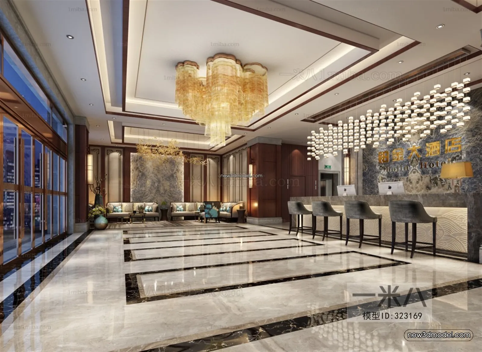 Interior 3D Model of Sales Office - 3D Scene - 009