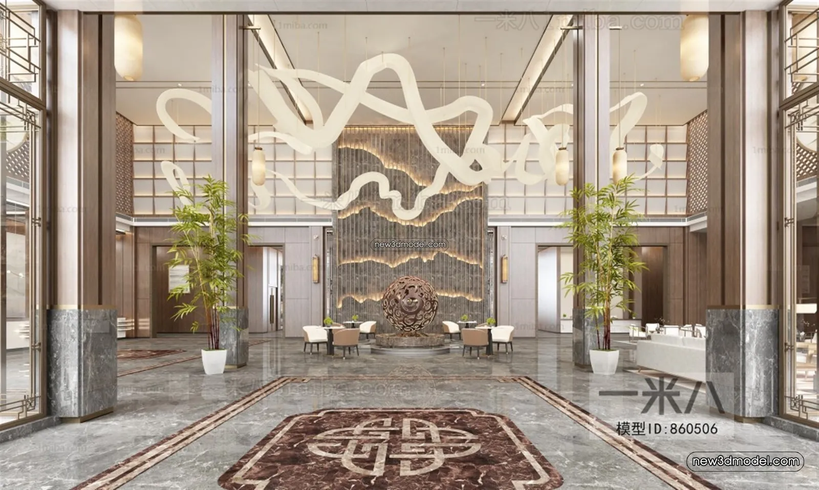 Interior 3D Model of Sales Office - 3D Scene - 011