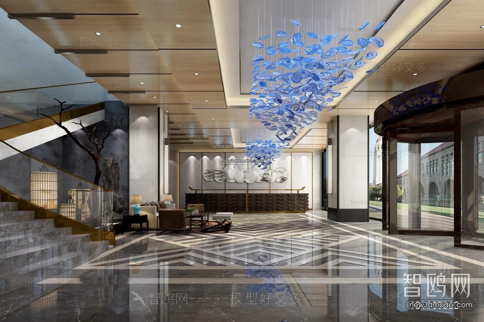 Interior 3D Model of Sales Office - 3D Scene - 015