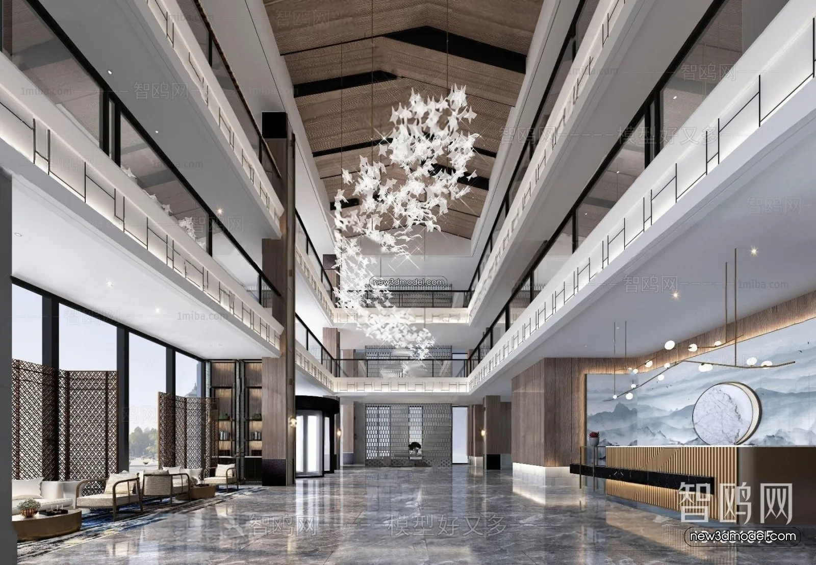 Interior 3D Model of Sales Office - 3D Scene - 020