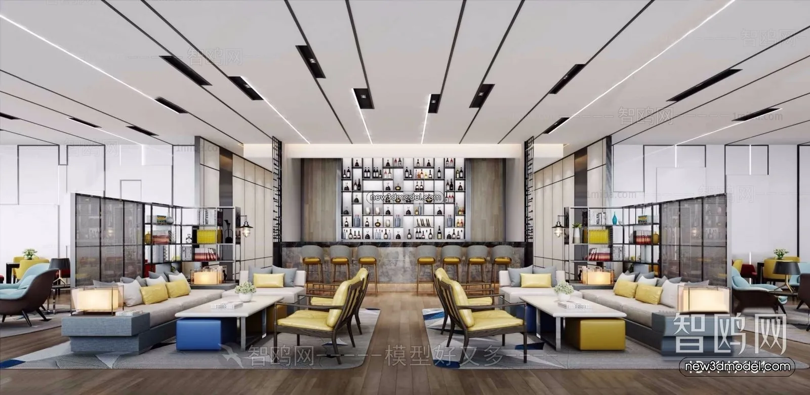 Interior 3D Model of Sales Office - 3D Scene - 023