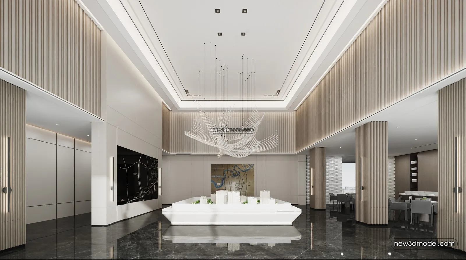 Interior 3D Model of Sales Office - 3D Scene - 024