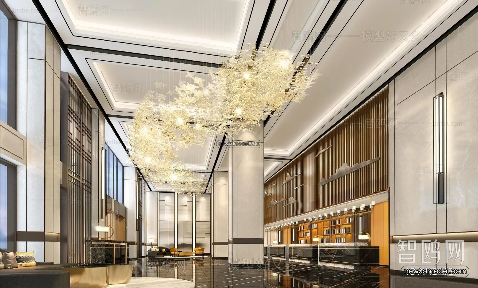 Interior 3D Model of Sales Office - 3D Scene - 028