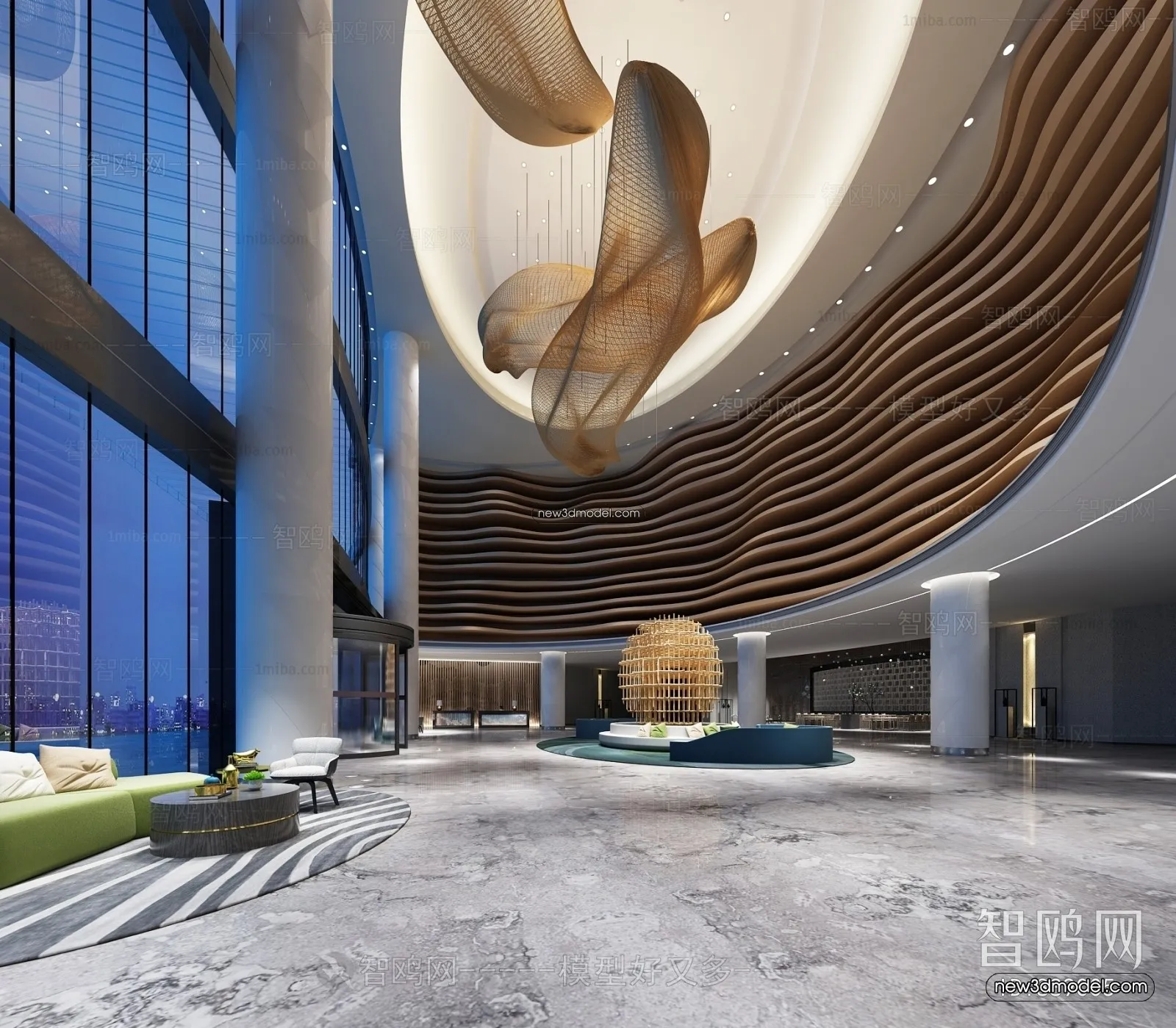 Interior 3D Model of Sales Office - 3D Scene - 029