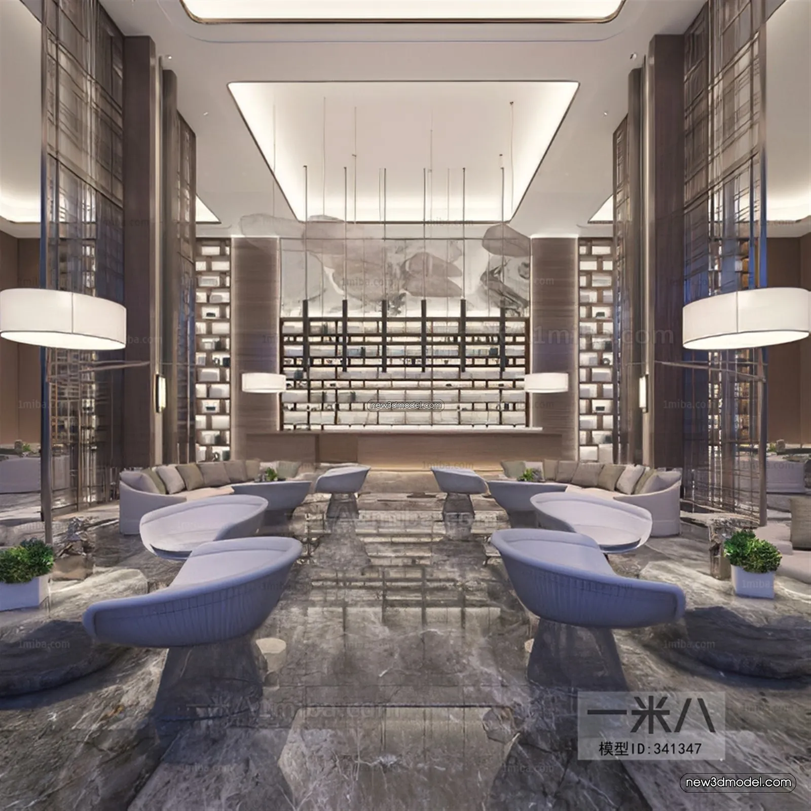 Interior 3D Model of Sales Office - 3D Scene - 031