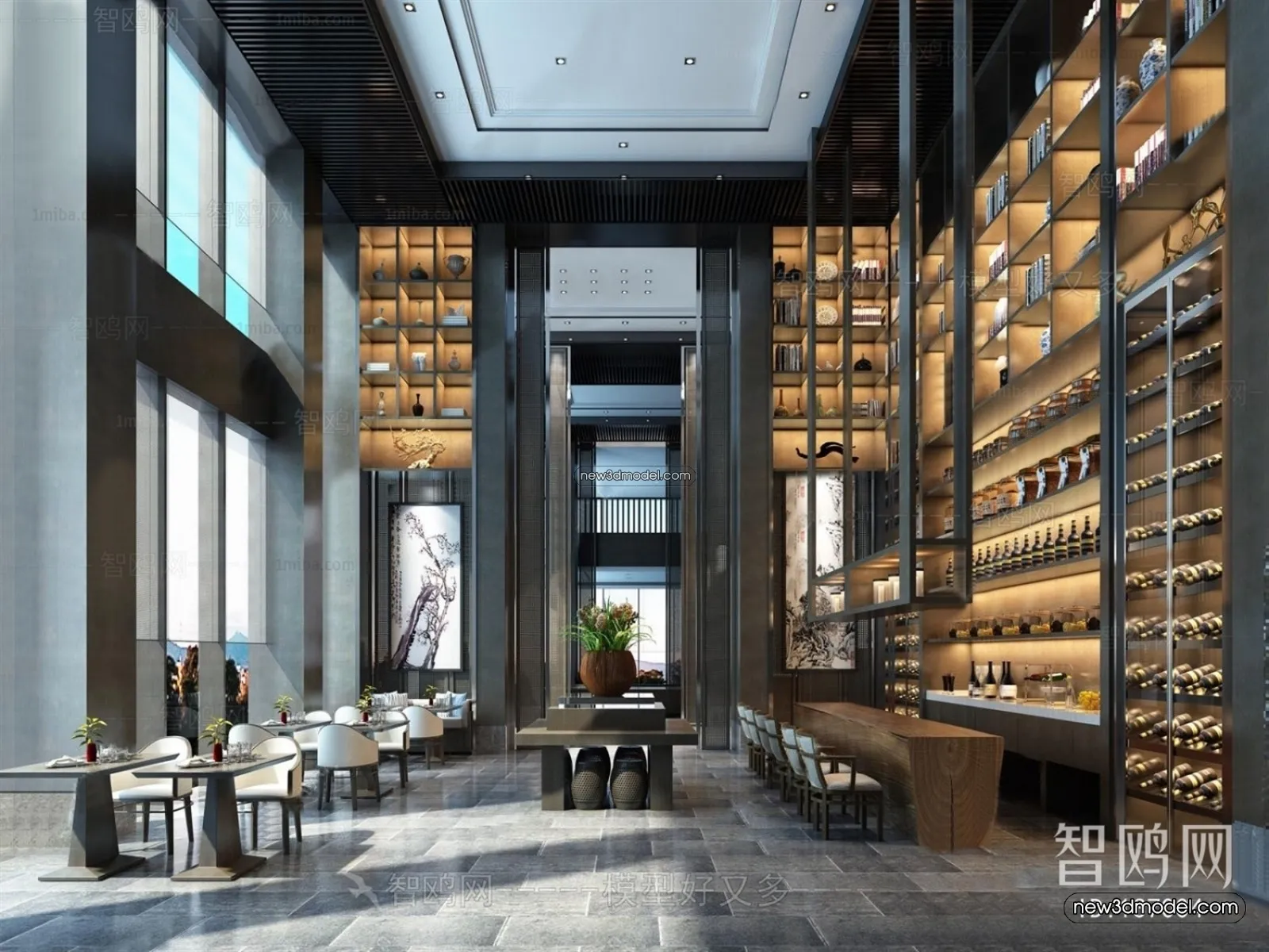 Interior 3D Model of Sales Office - 3D Scene - 036