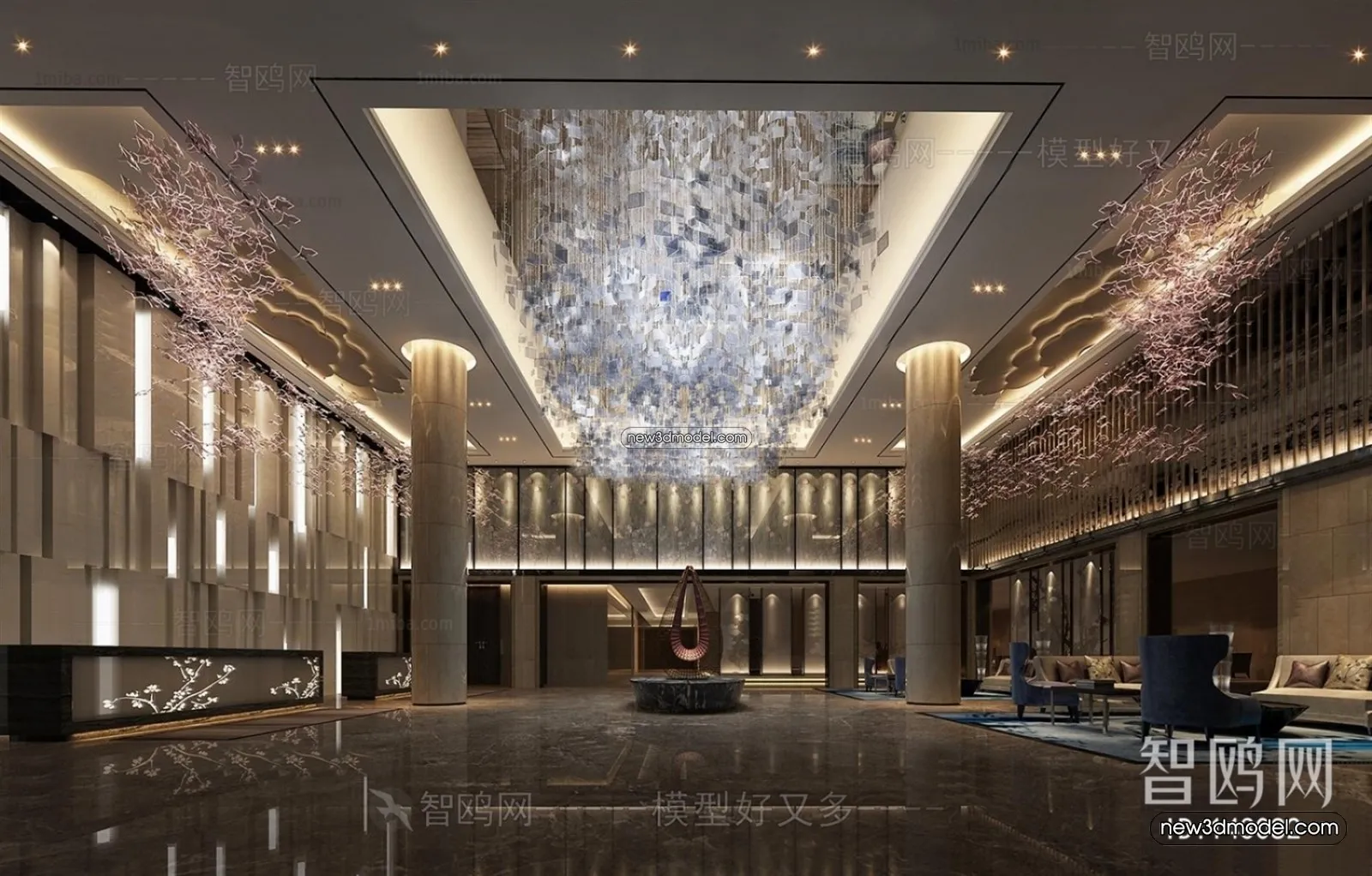 Interior 3D Model of Sales Office - 3D Scene - 038