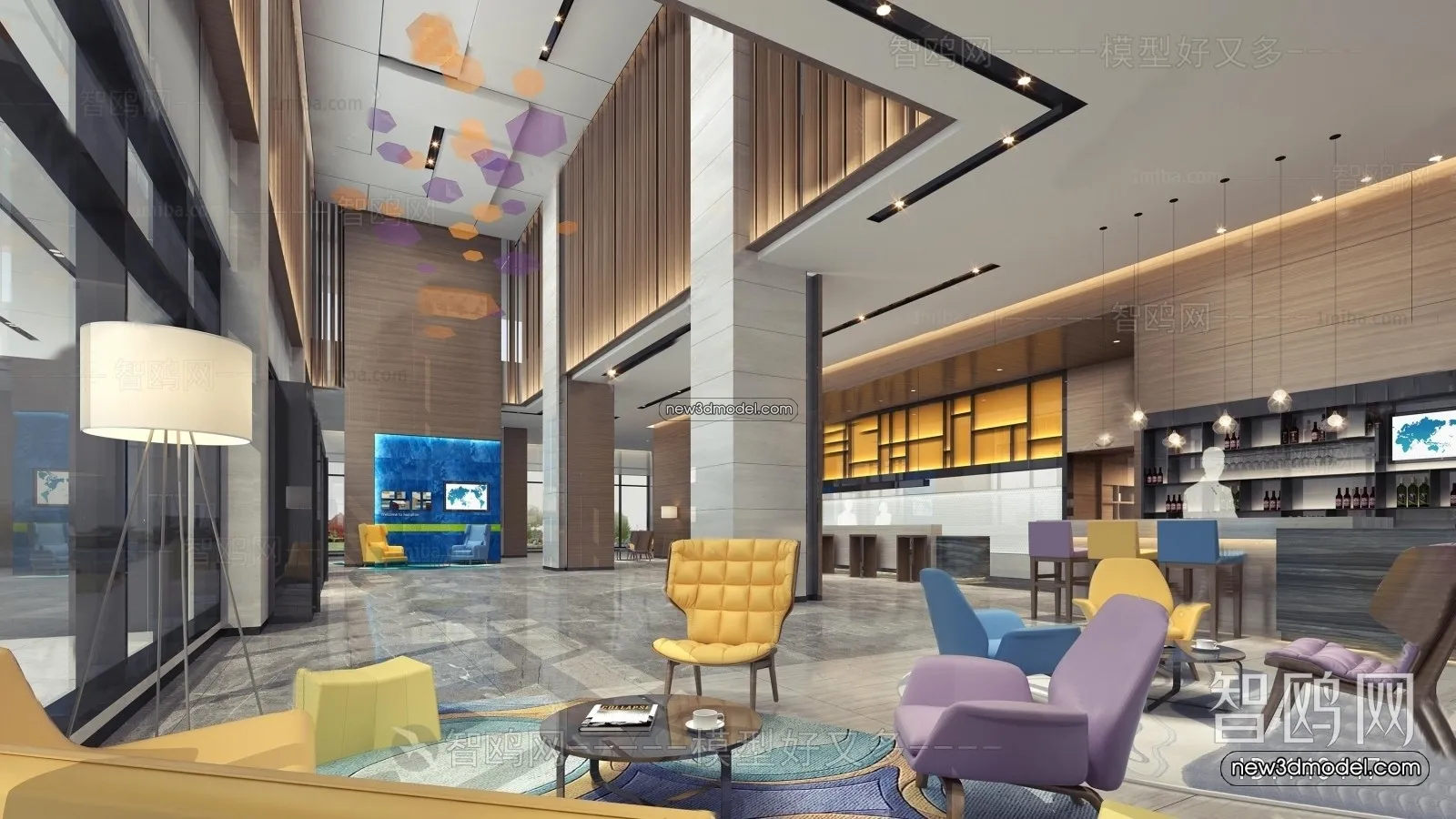 Interior 3D Model of Sales Office - 3D Scene - 041