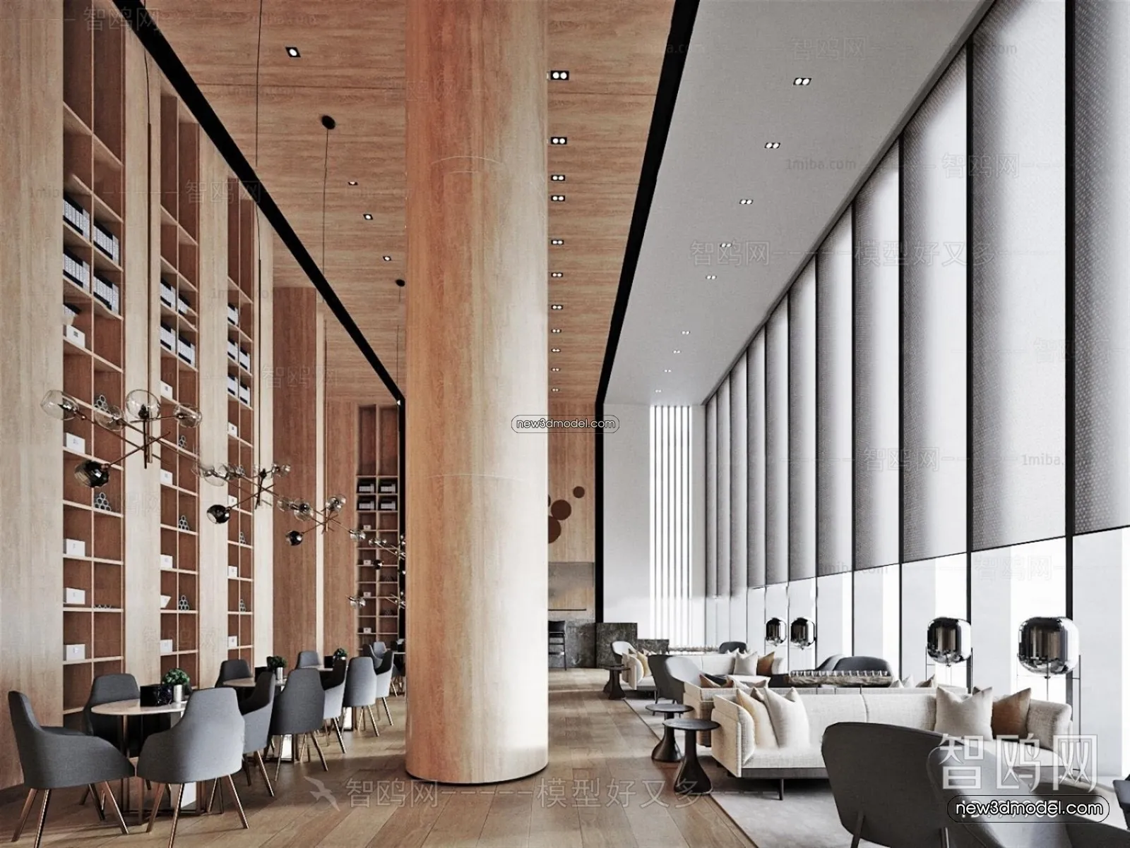 Interior 3D Model of Sales Office - 3D Scene - 042