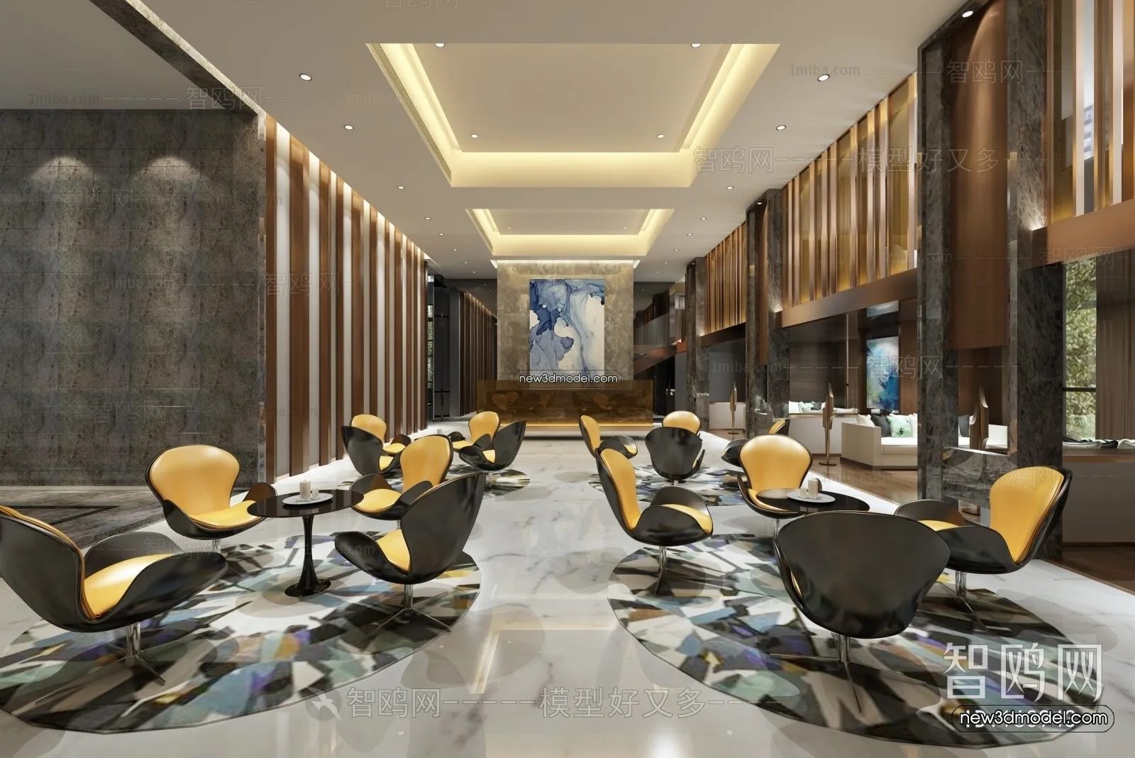 Interior 3D Model of Sales Office - 3D Scene - 043