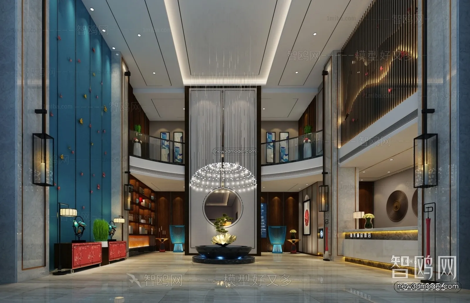 Interior 3D Model of Sales Office - 3D Scene - 044