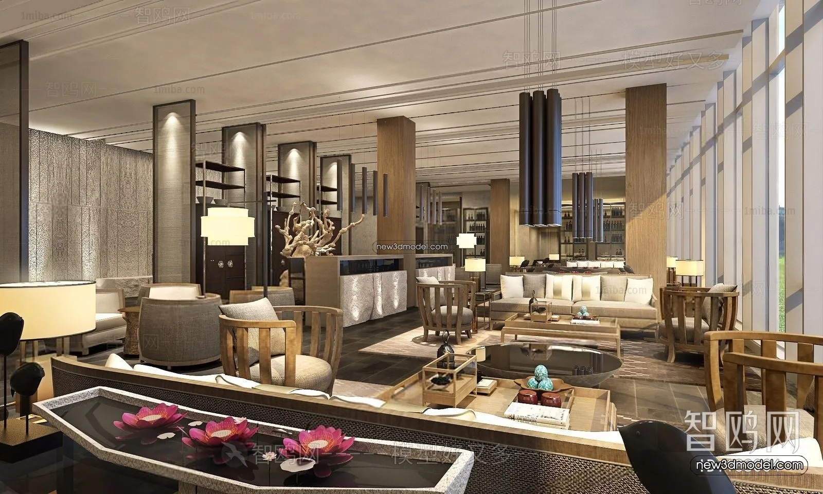 Interior 3D Model of Sales Office - 3D Scene - 048