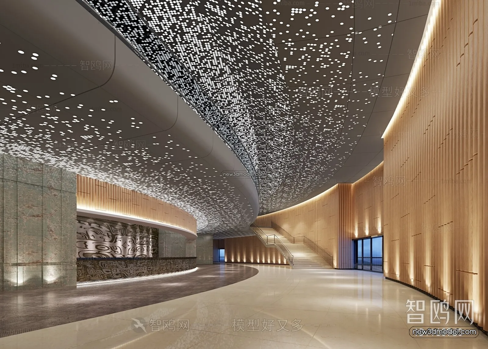 Interior 3D Model of Sales Office - 3D Scene - 051