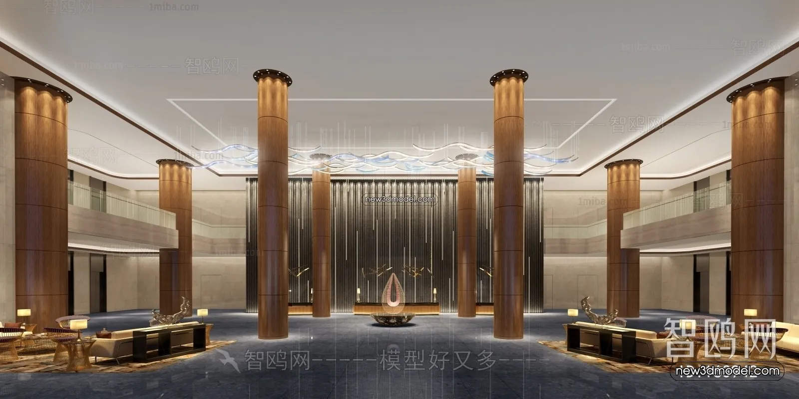 Interior 3D Model of Sales Office - 3D Scene - 055