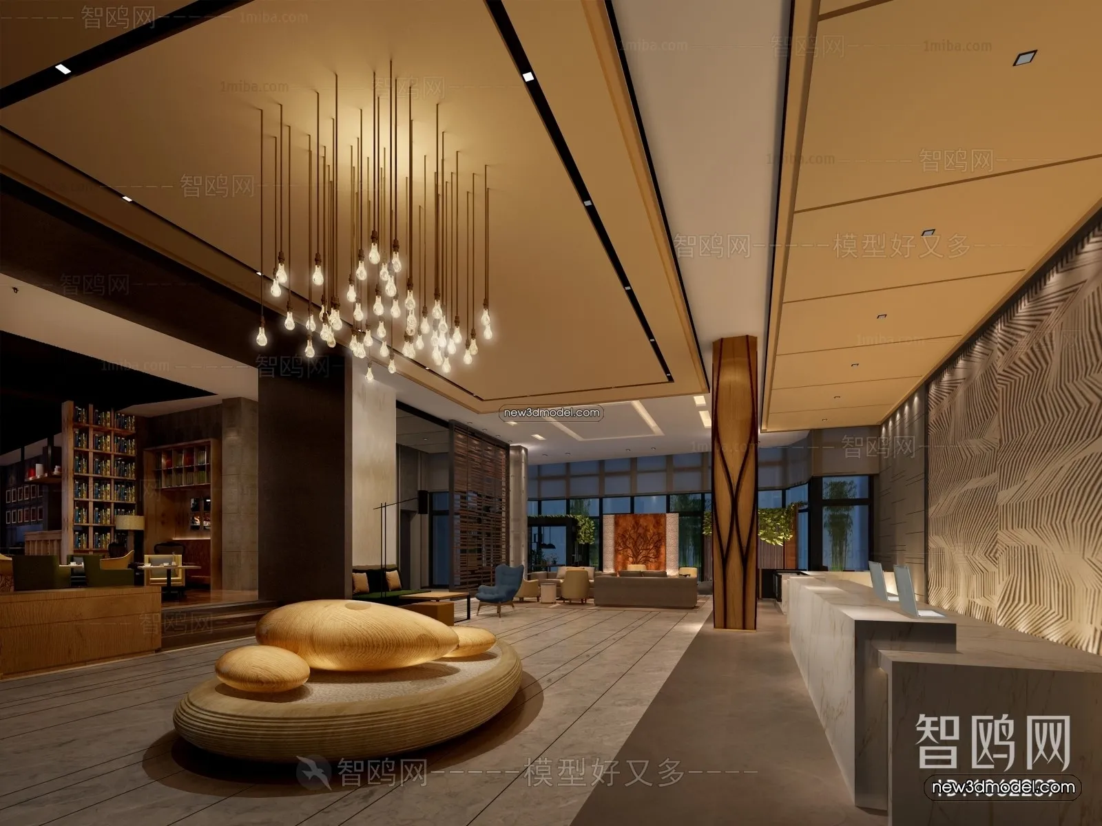 Interior 3D Model of Sales Office - 3D Scene - 056