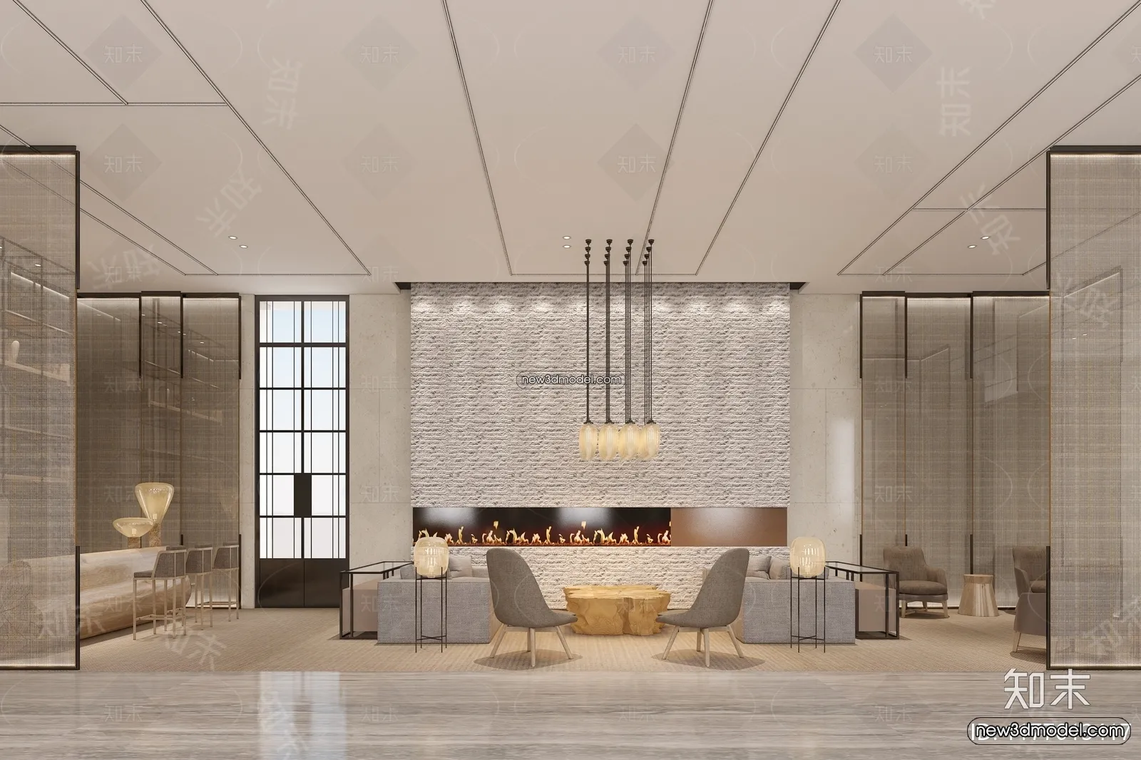 Interior 3D Model of Sales Office - 3D Scene - 060