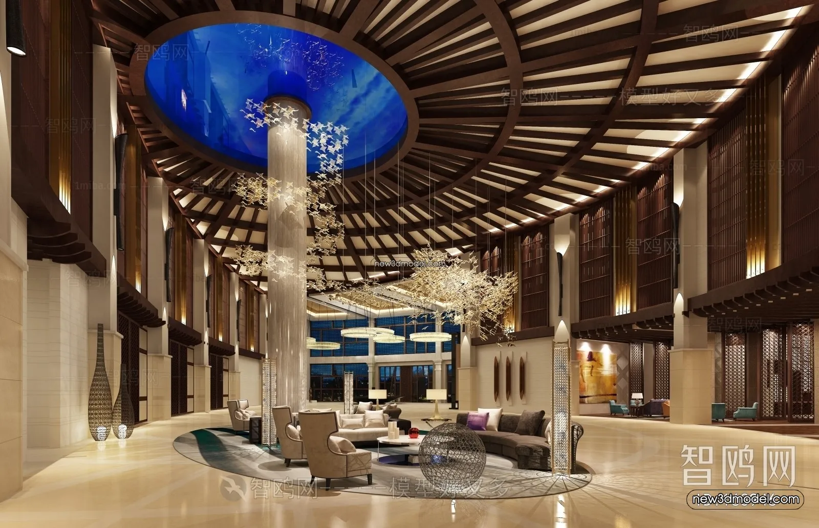 Interior 3D Model of Sales Office - 3D Scene - 061