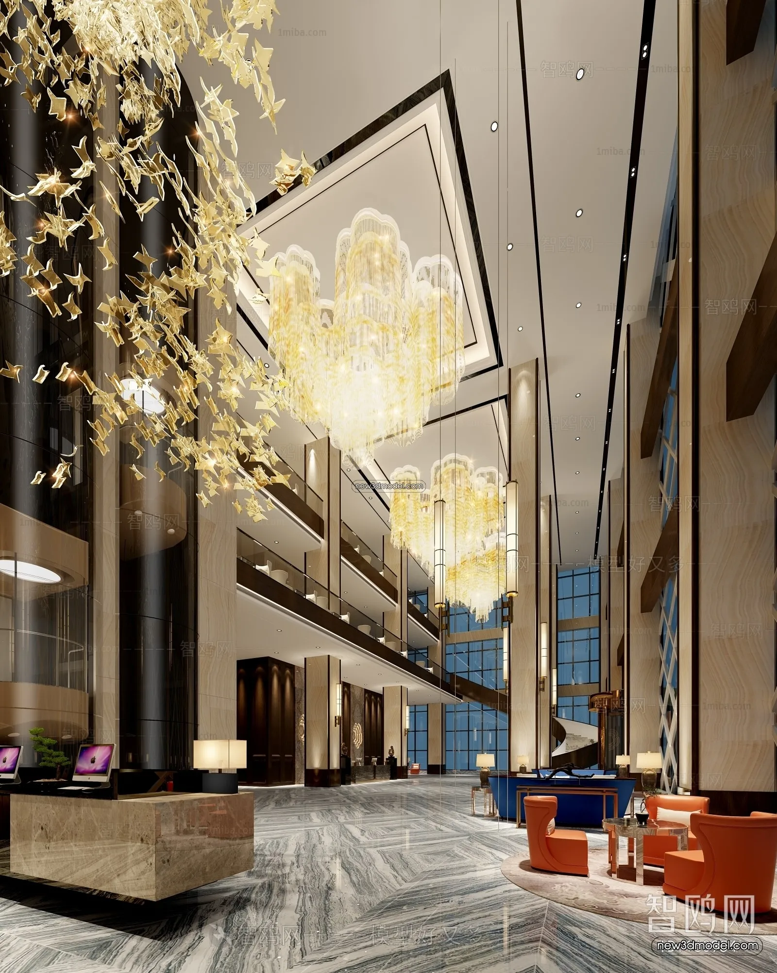 Interior 3D Model of Sales Office - 3D Scene - 062