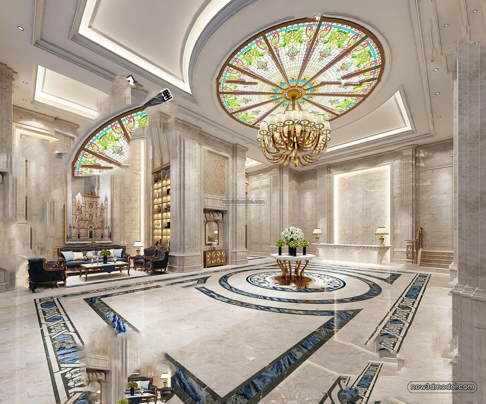 Interior 3D Model of Sales Office - 3D Scene - 064