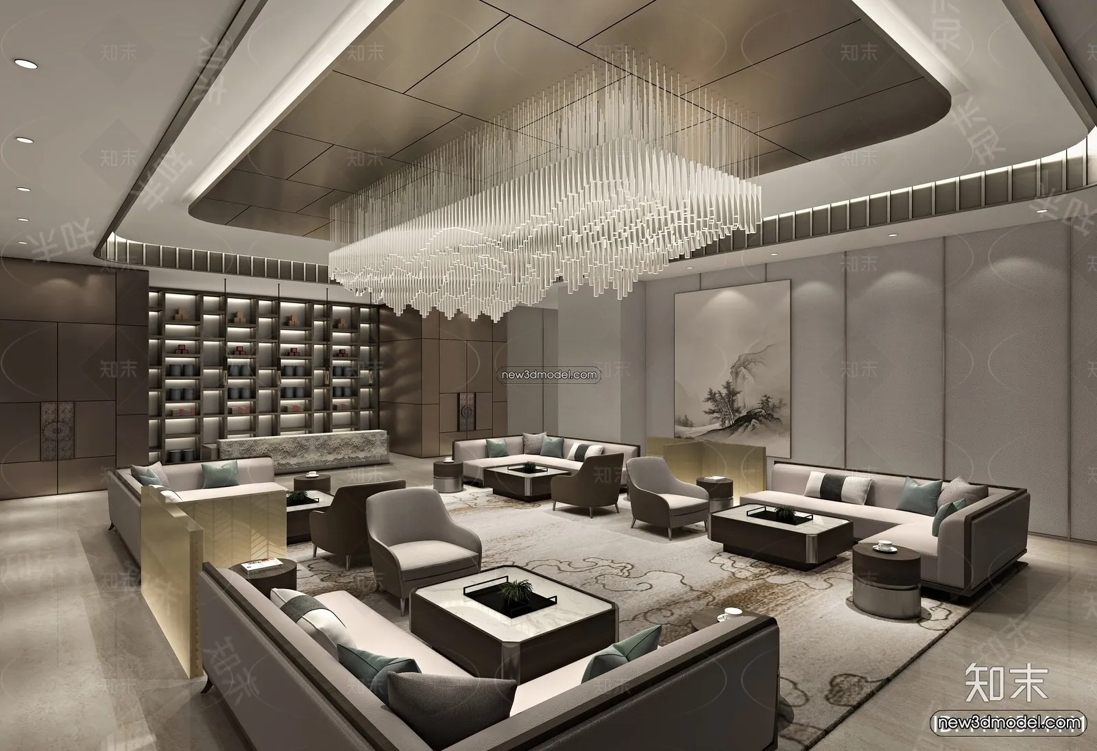 Interior 3D Model of Sales Office - 3D Scene - 068