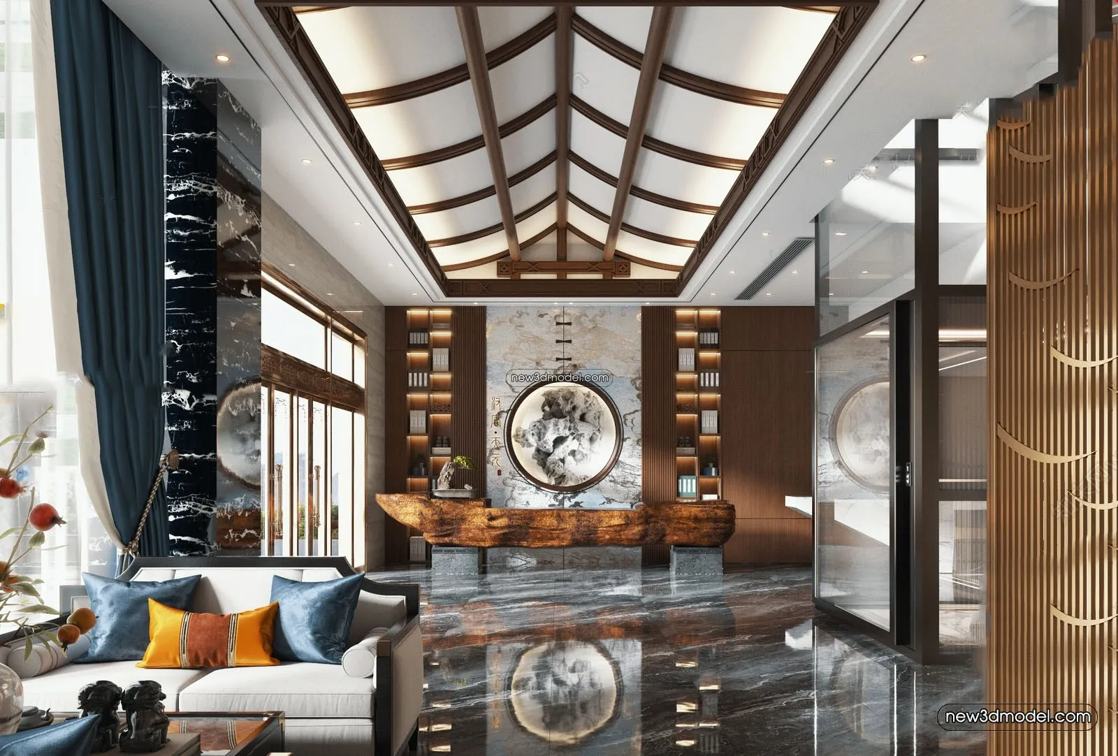 Interior 3D Model of Sales Office - 3D Scene - 070