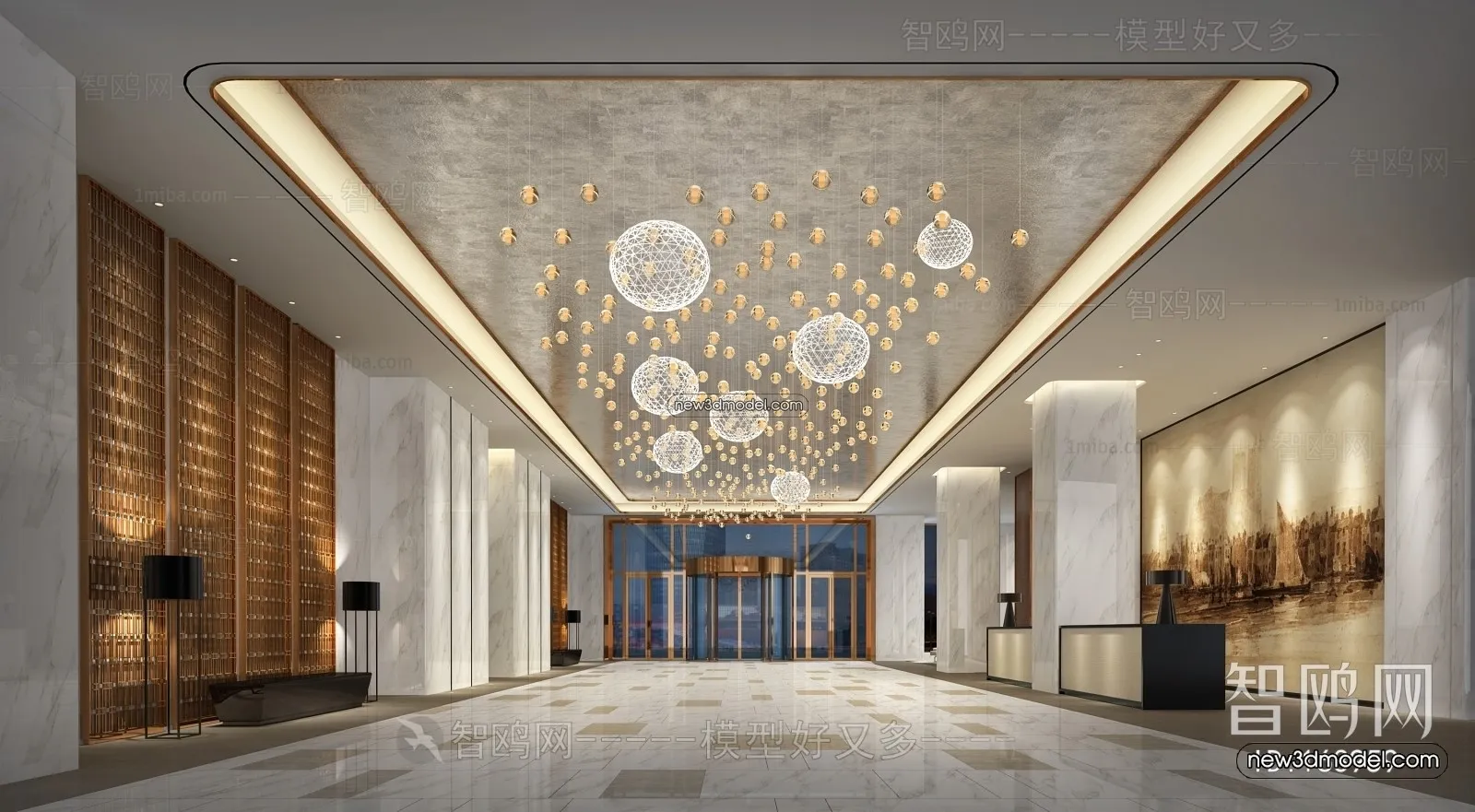 Interior 3D Model of Sales Office - 3D Scene - 071