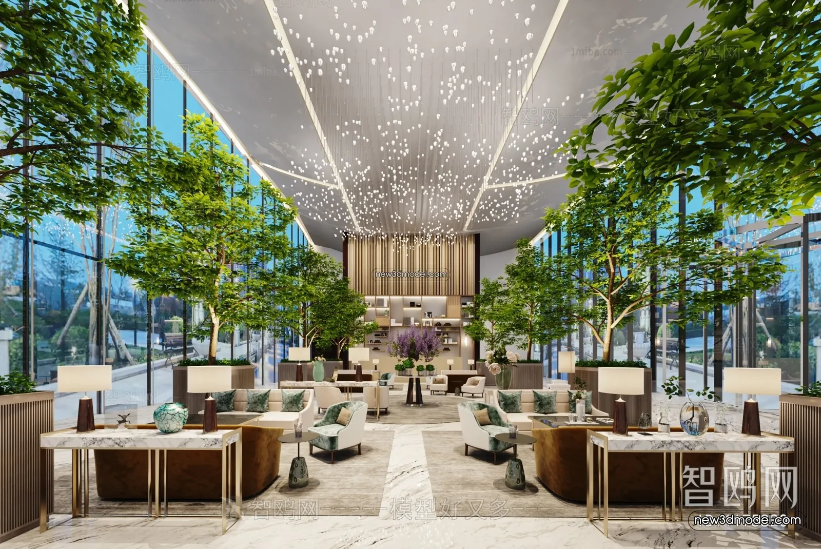 Interior 3D Model of Sales Office - 3D Scene - 072