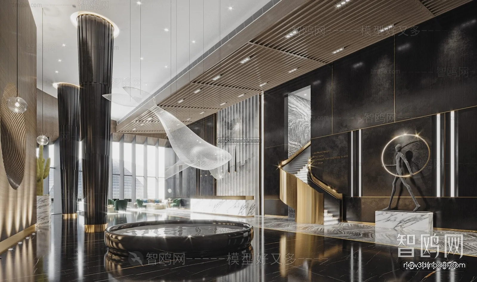 Interior 3D Model of Sales Office - 3D Scene - 073