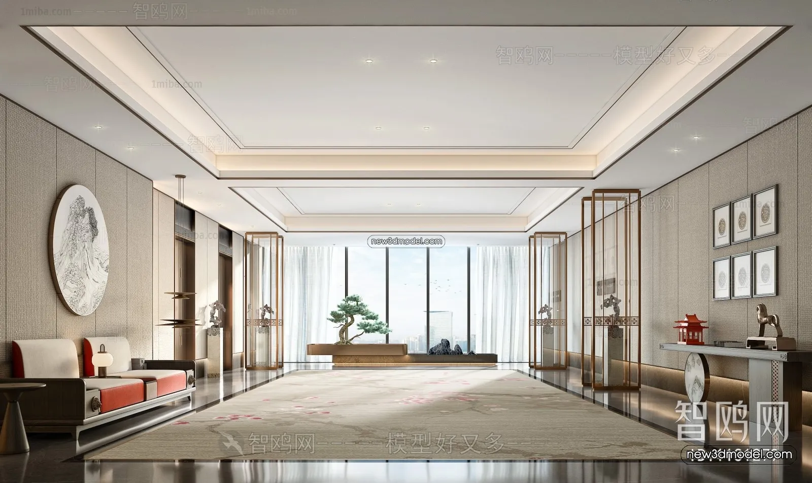 Interior 3D Model of Sales Office - 3D Scene - 074