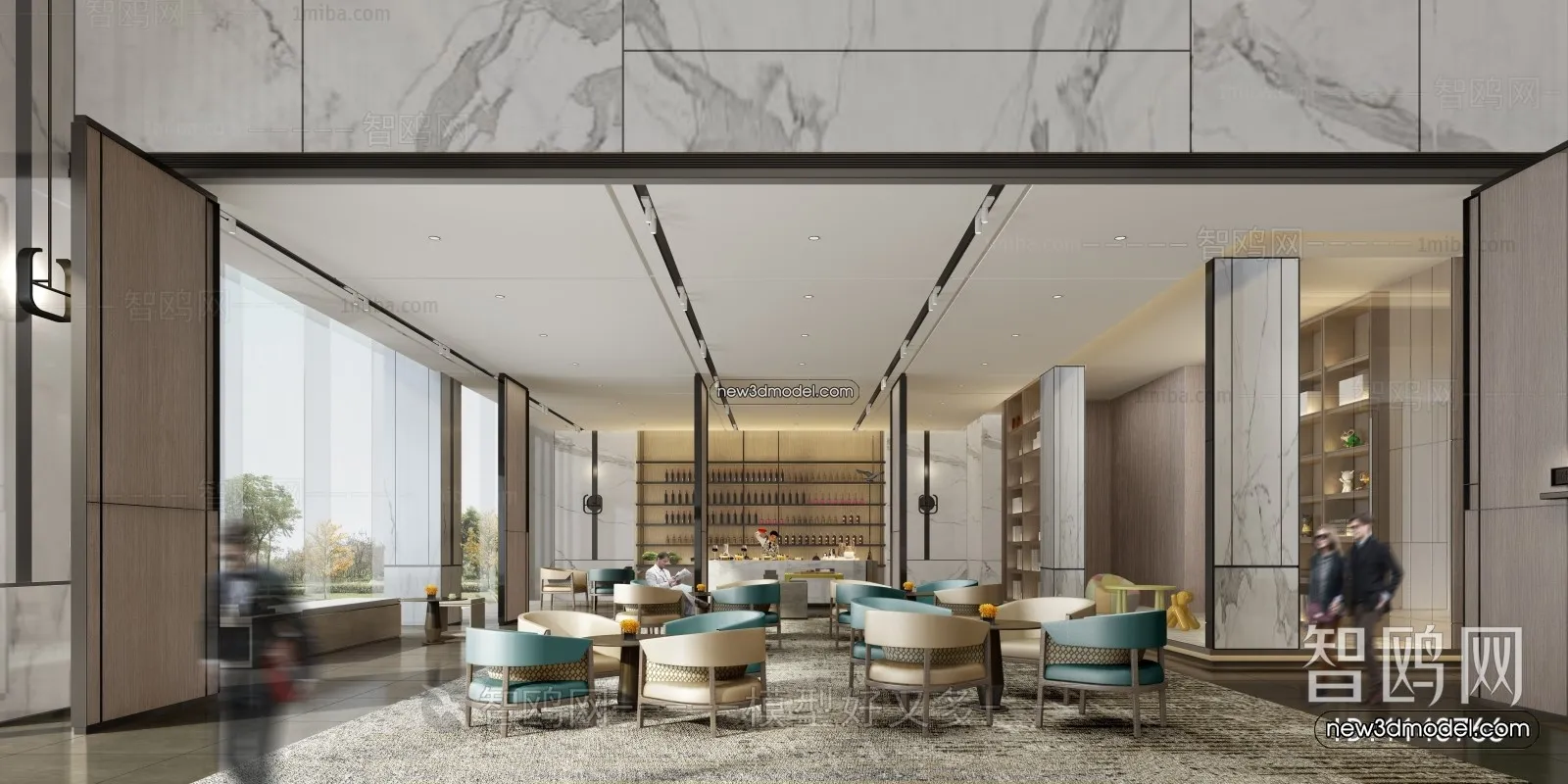 Interior 3D Model of Sales Office - 3D Scene - 075