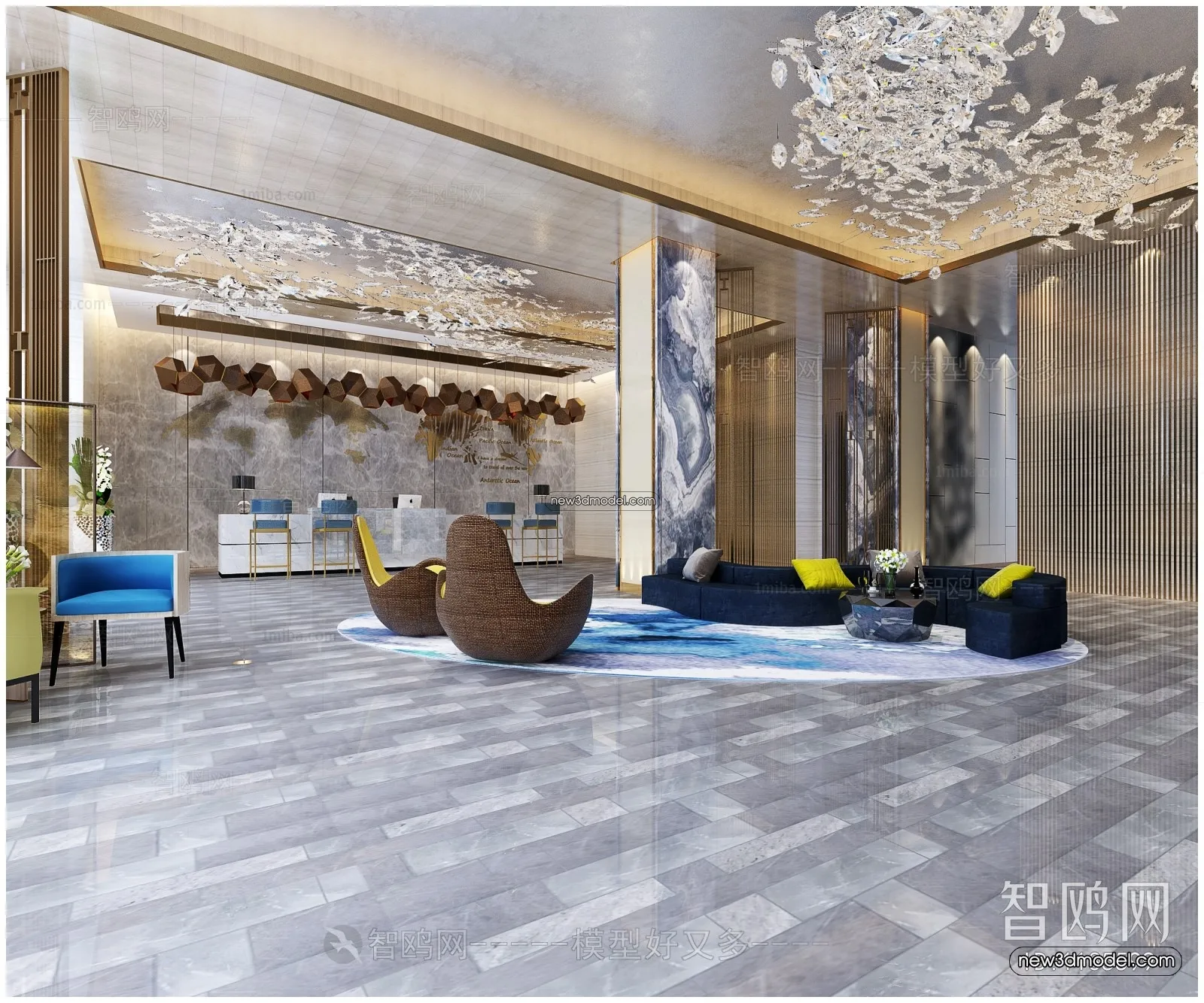 Interior 3D Model of Sales Office - 3D Scene - 077