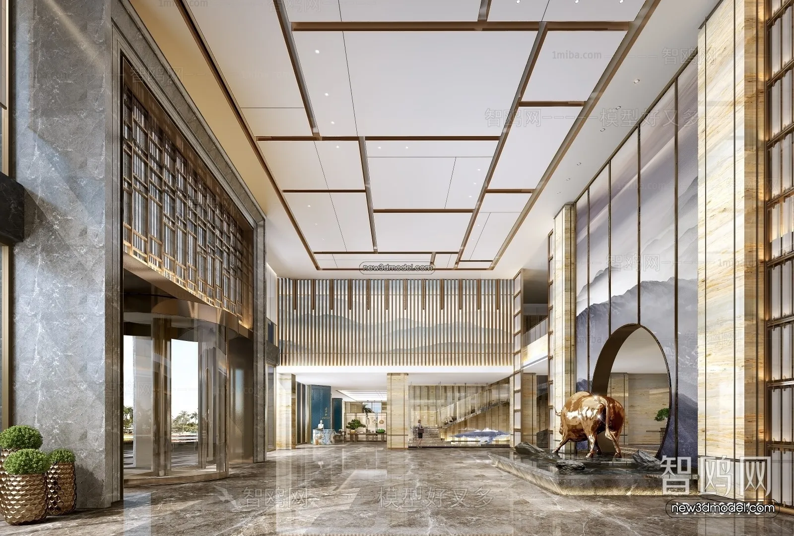 Interior 3D Model of Sales Office - 3D Scene - 080