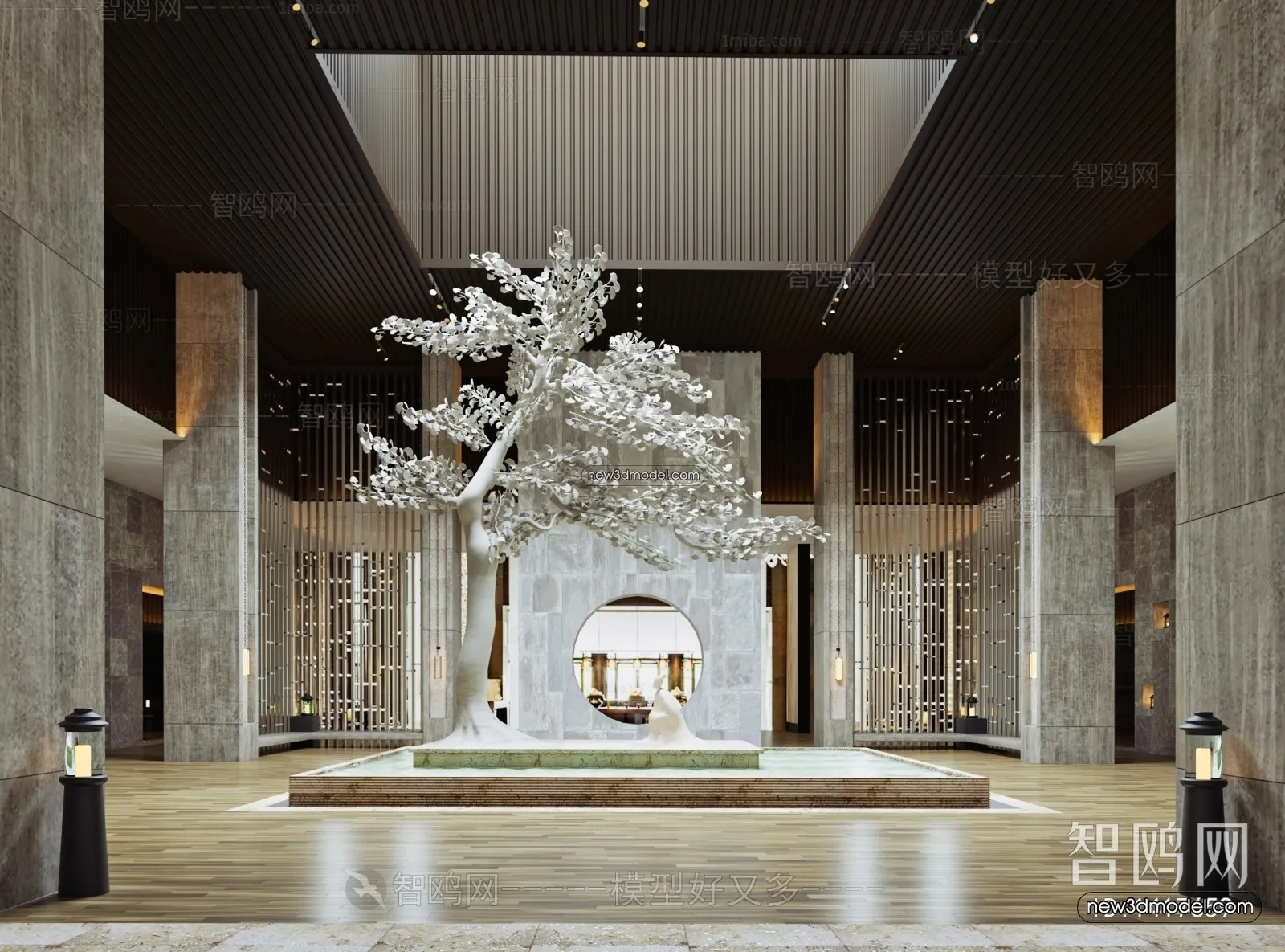 Interior 3D Model of Sales Office - 3D Scene - 083