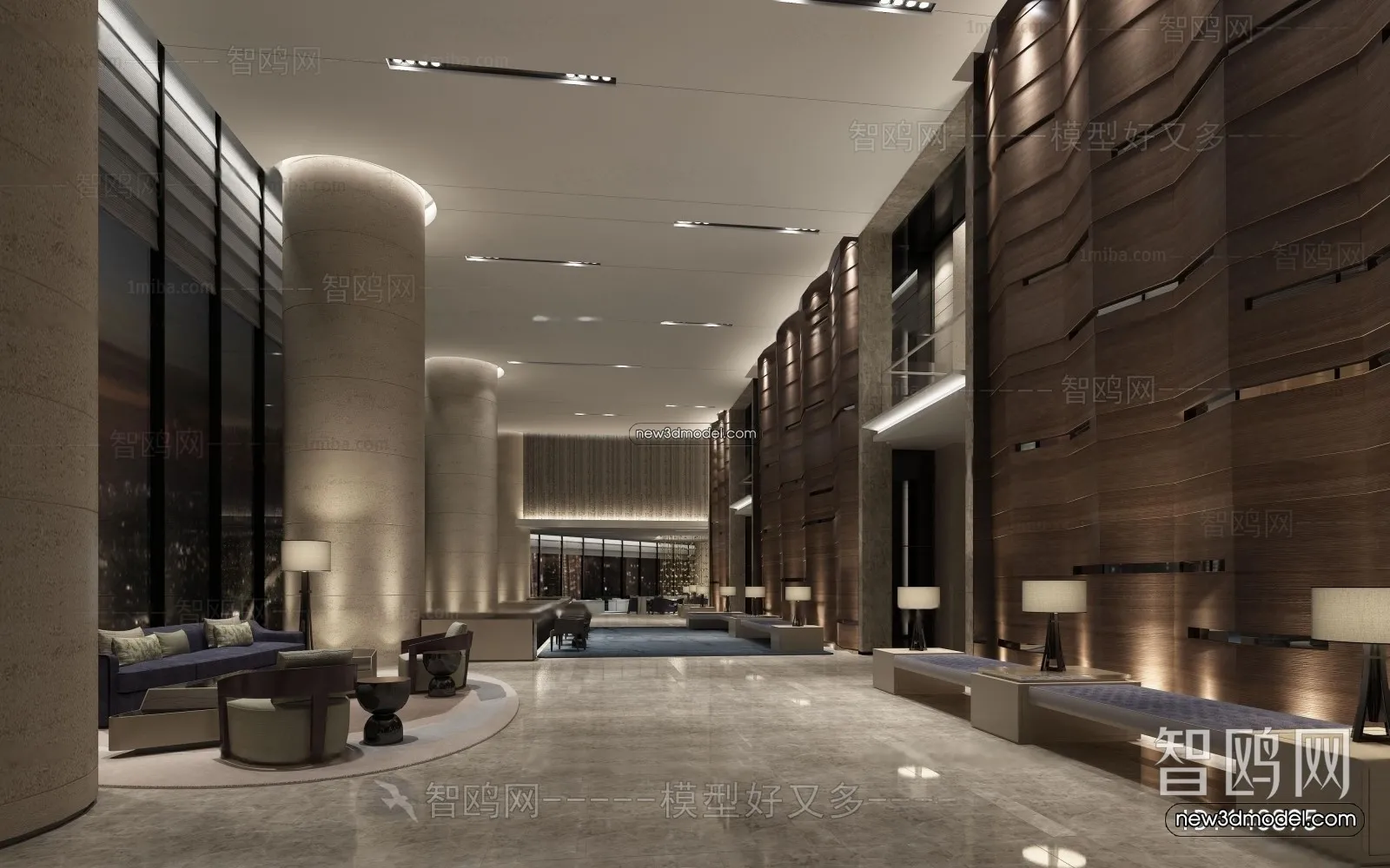 Interior 3D Model of Sales Office - 3D Scene - 084