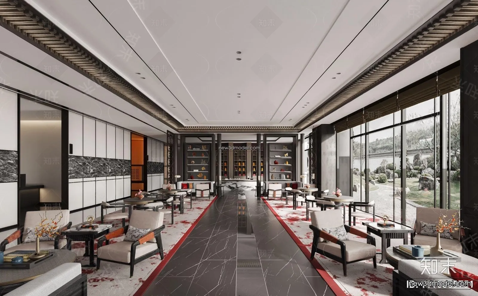 Interior 3D Model of Sales Office - 3D Scene - 089