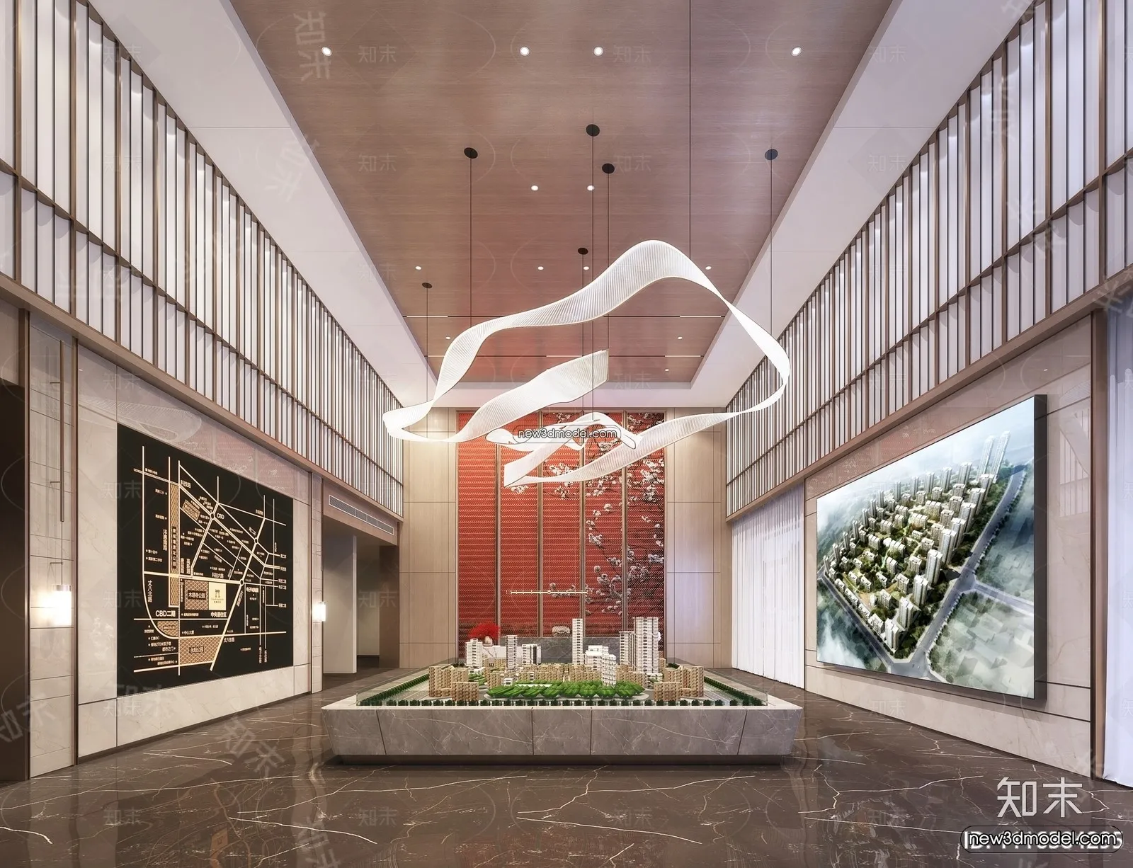 Interior 3D Model of Sales Office - 3D Scene - 090