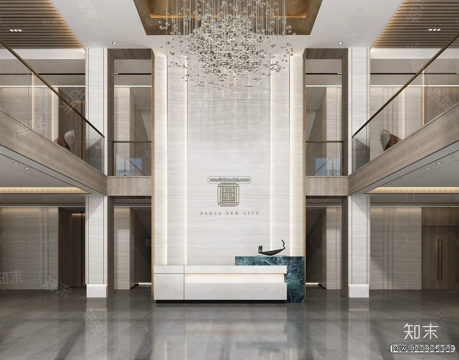 Interior 3D Model of Sales Office - 3D Scene - 093