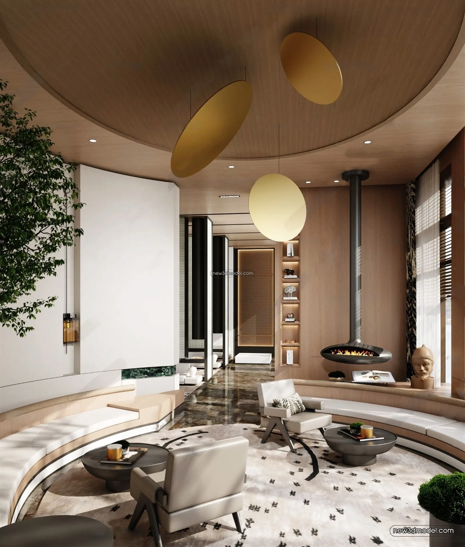 Interior 3D Model of Sales Office - 3D Scene - 094