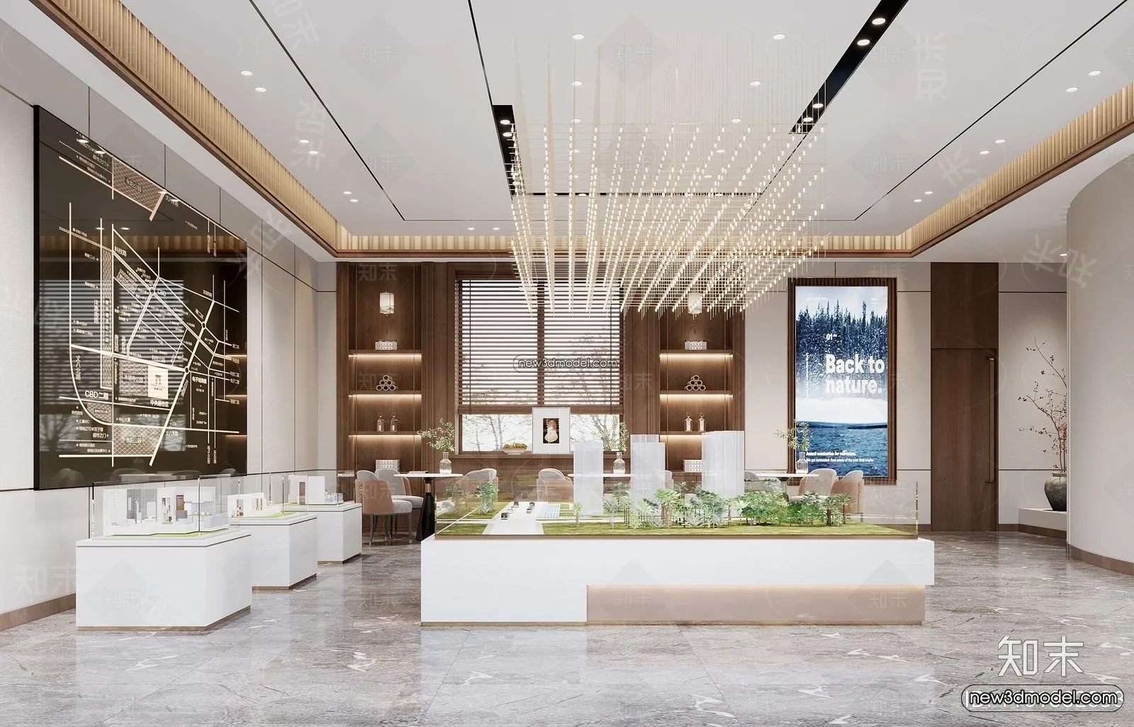 Interior 3D Model of Sales Office - 3D Scene - 101