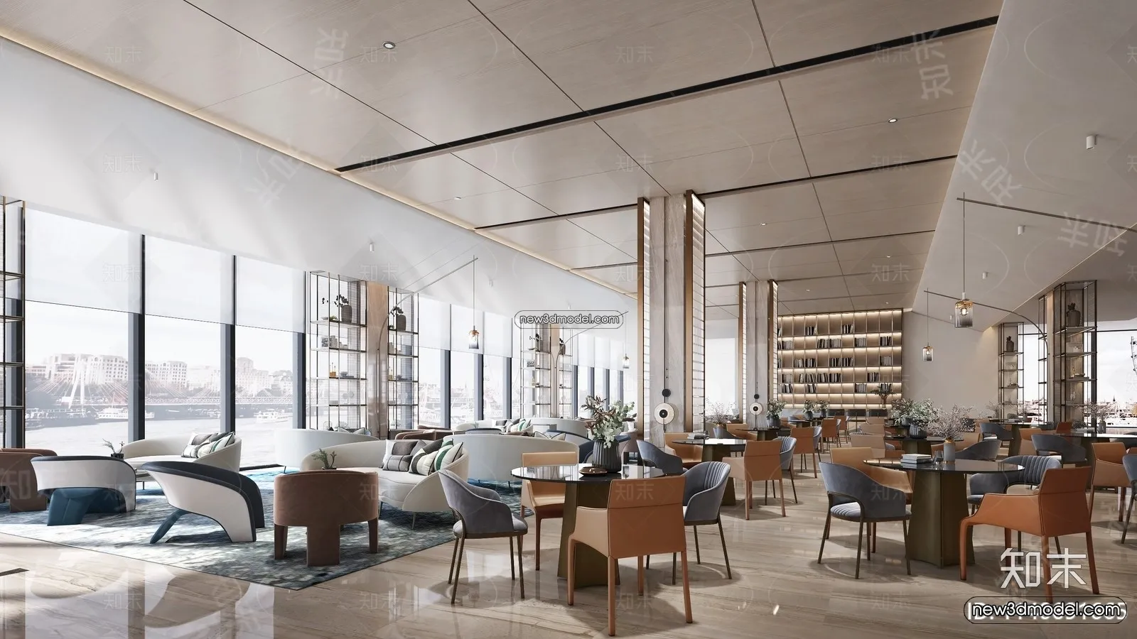 Interior 3D Model of Sales Office - 3D Scene - 102