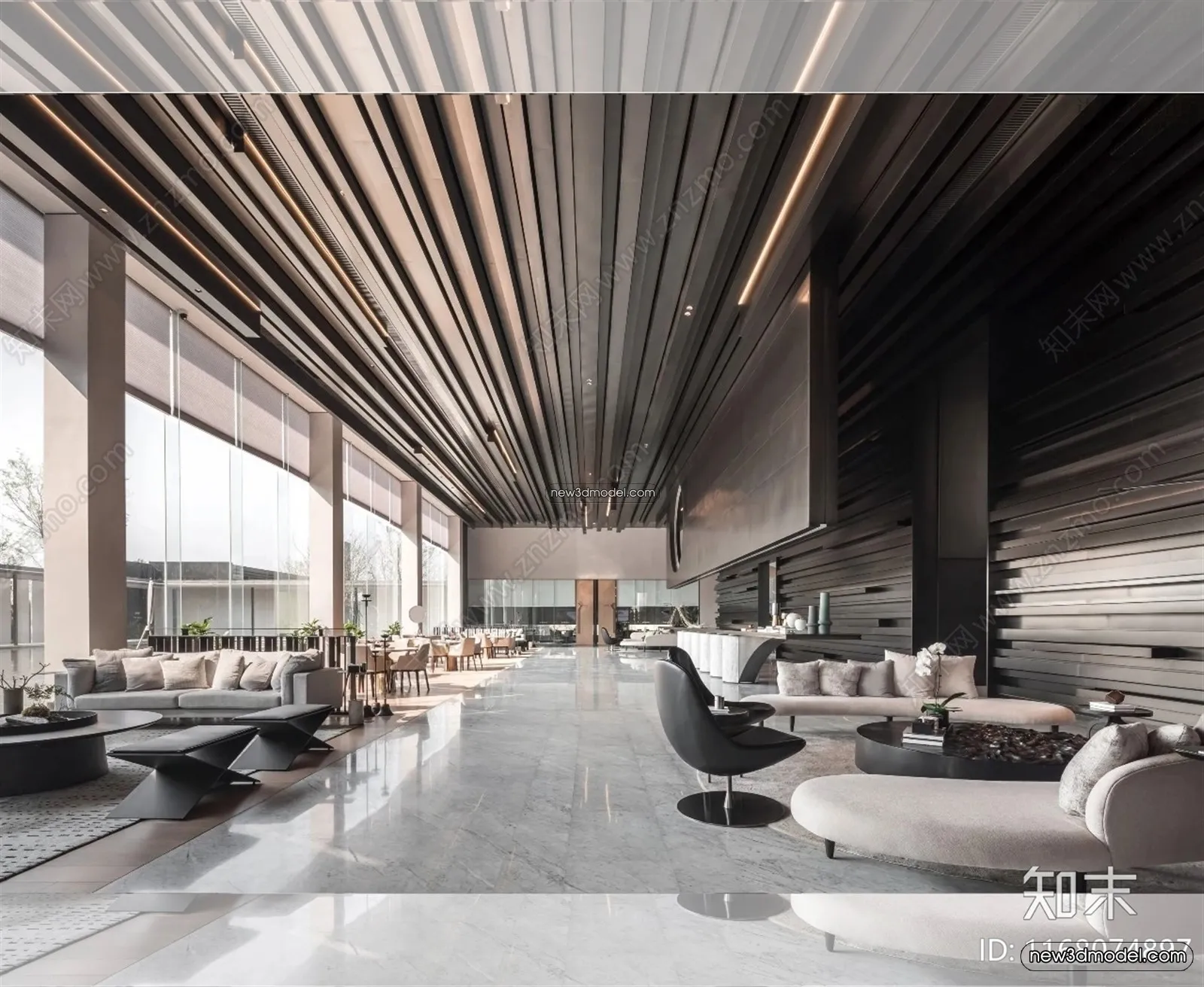 Interior 3D Model of Sales Office - 3D Scene - 106