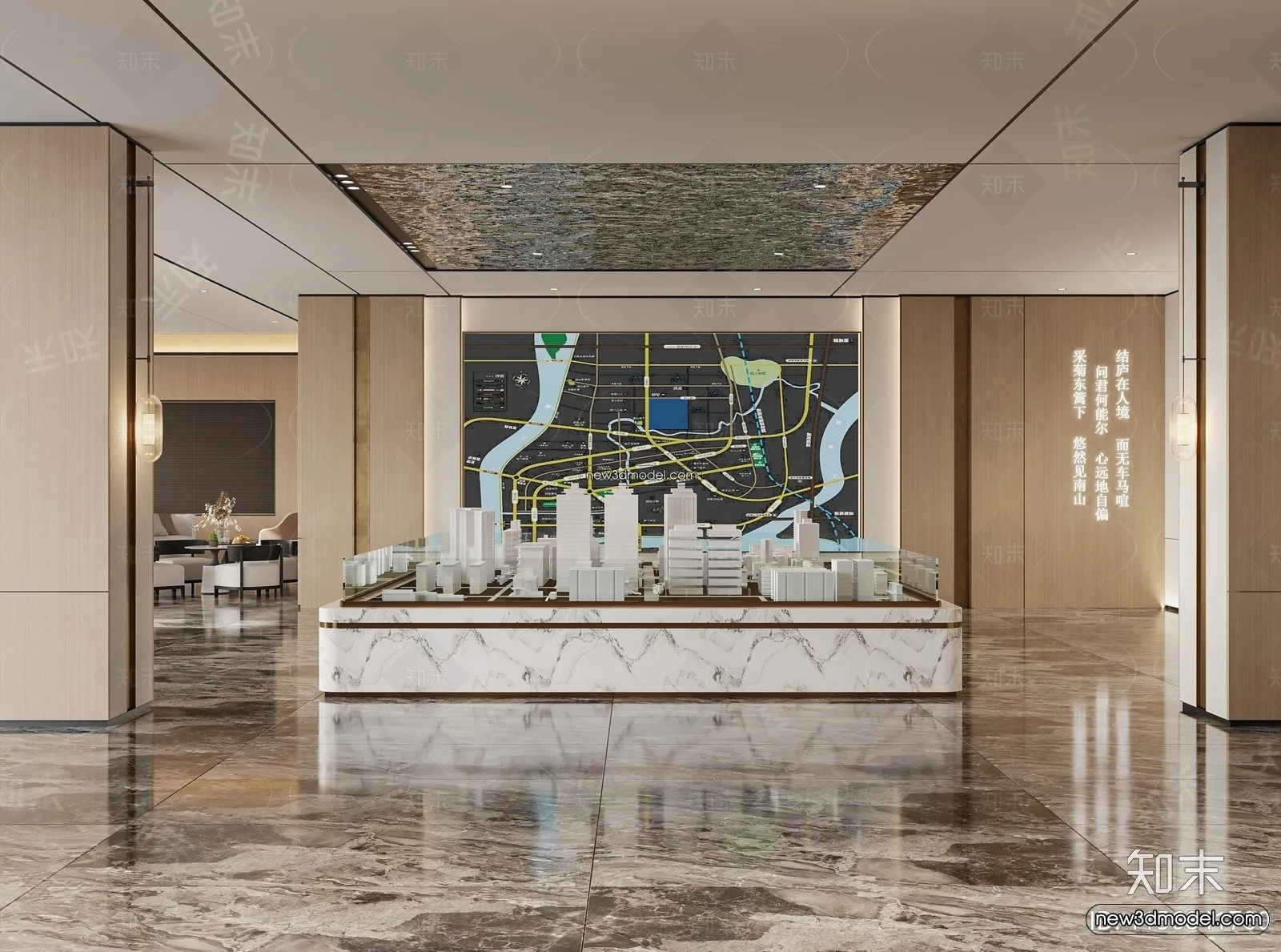 Interior 3D Model of Sales Office - 3D Scene - 107