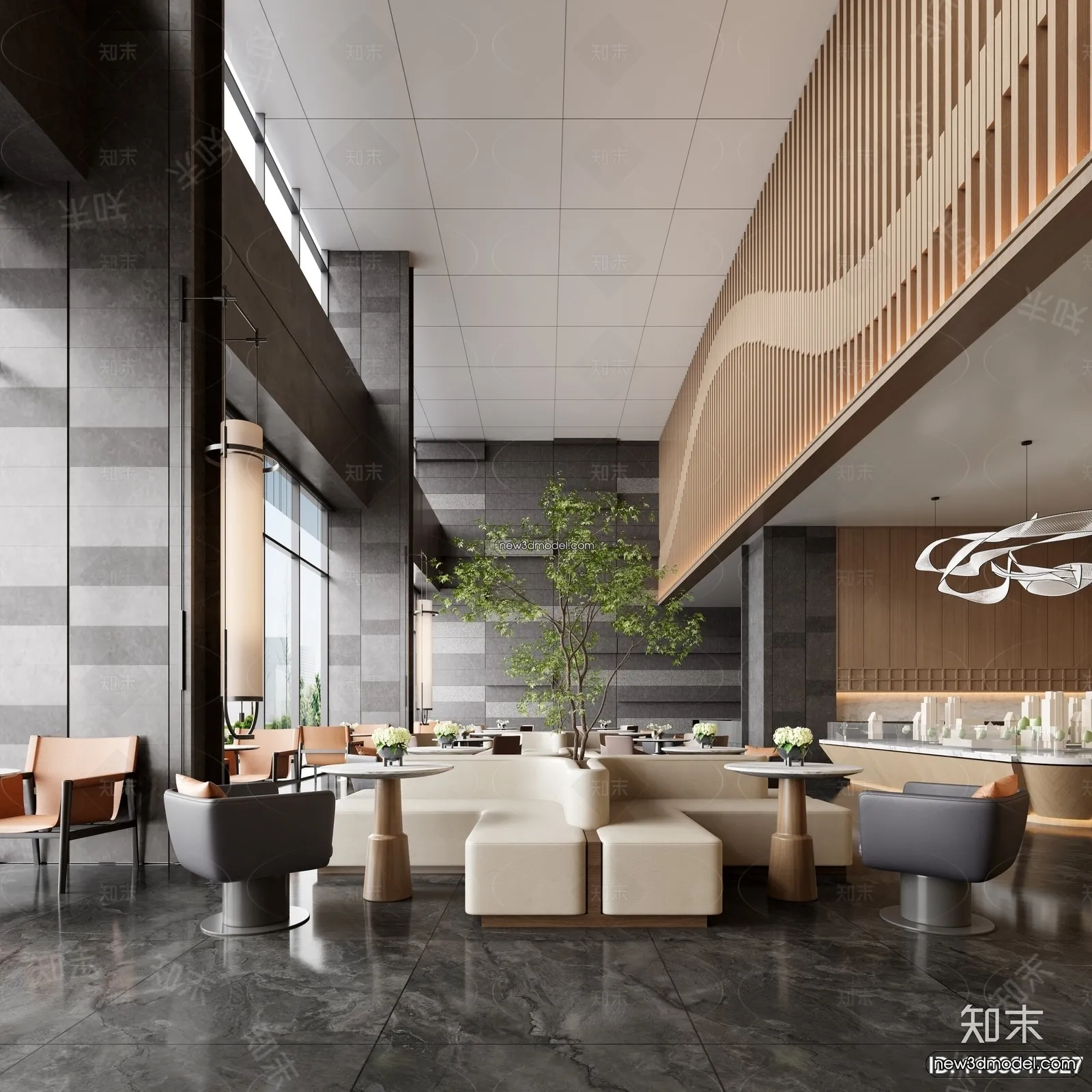 Interior 3D Model of Sales Office - 3D Scene - 108