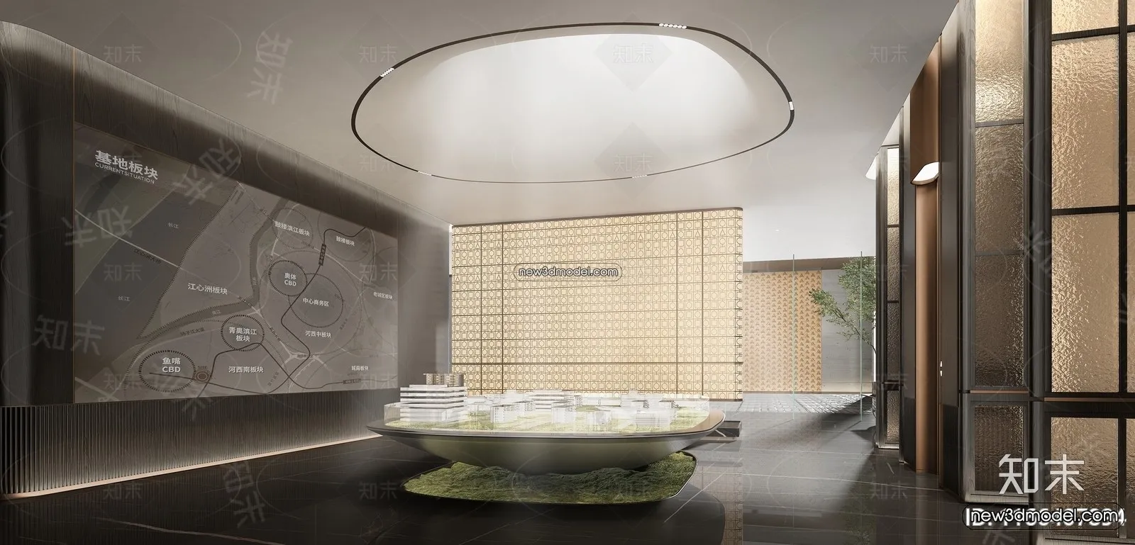 Interior 3D Model of Sales Office - 3D Scene - 109