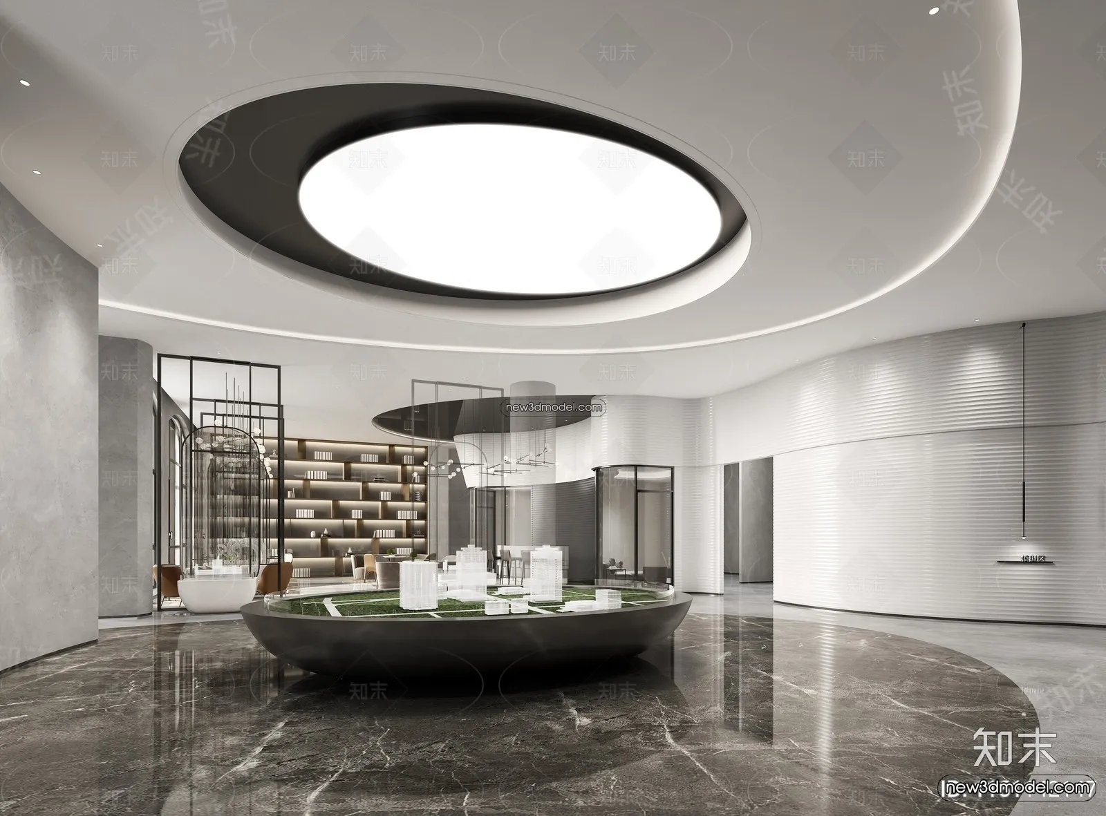 Interior 3D Model of Sales Office - 3D Scene - 110