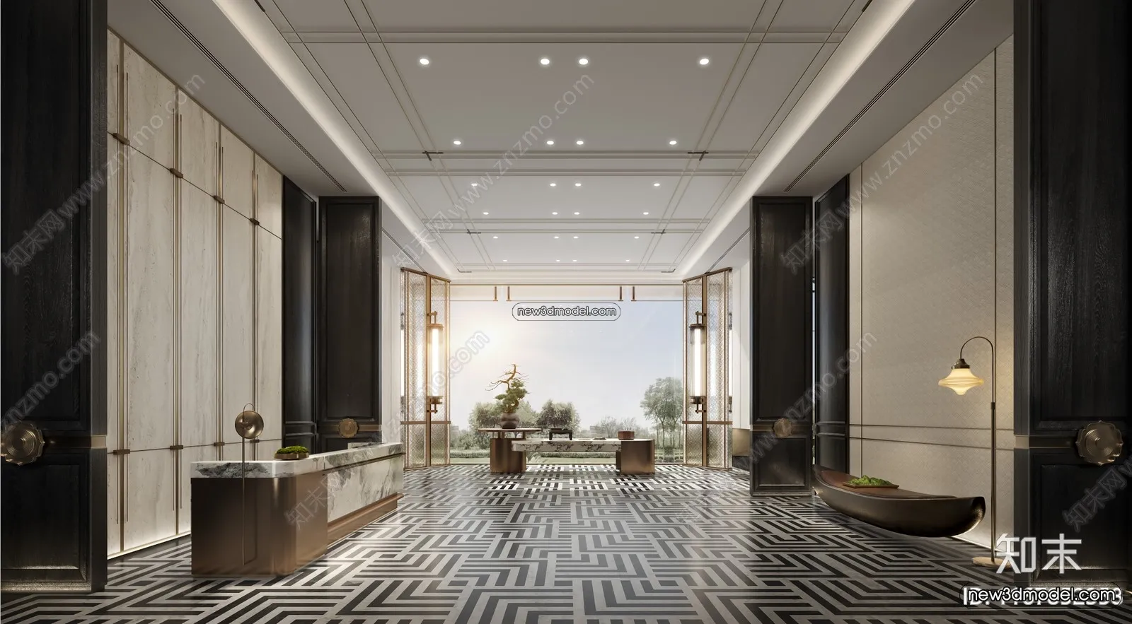 Interior 3D Model of Sales Office - 3D Scene - 111