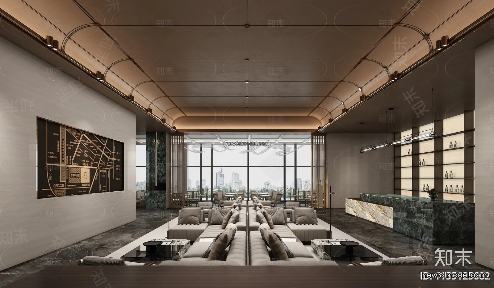 Interior 3D Model of Sales Office - 3D Scene - 112