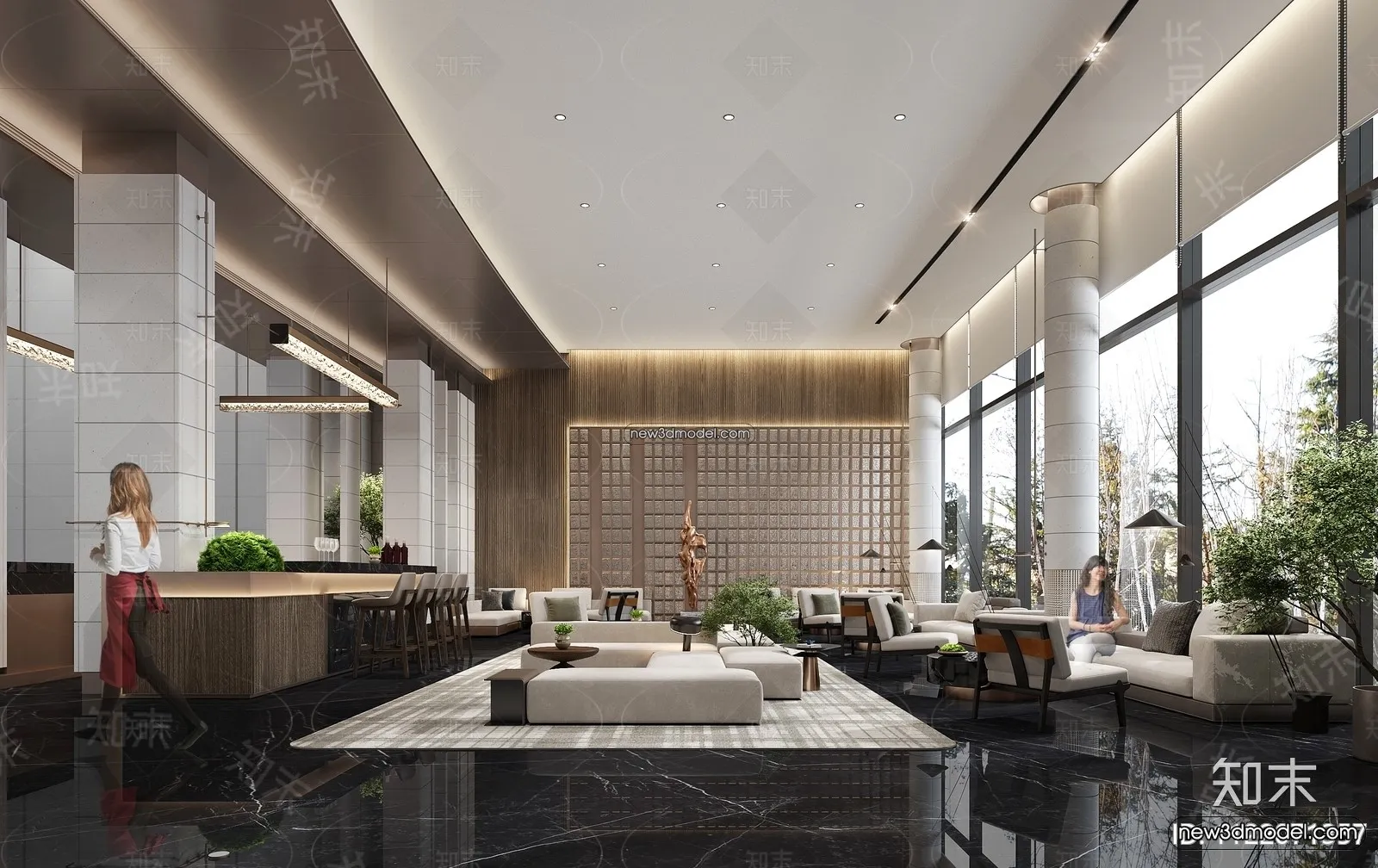 Interior 3D Model of Sales Office - 3D Scene - 113