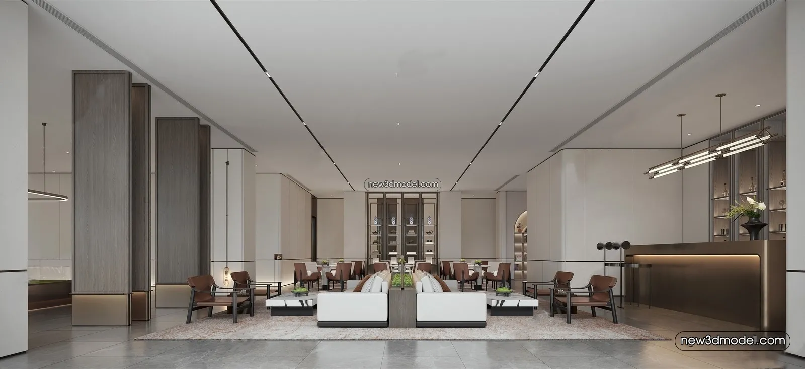 Interior 3D Model of Sales Office - 3D Scene - 116