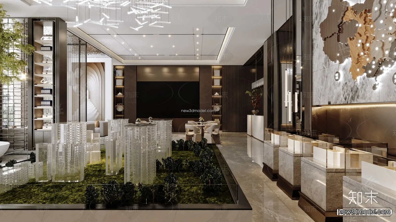 Interior 3D Model of Sales Office - 3D Scene - 117